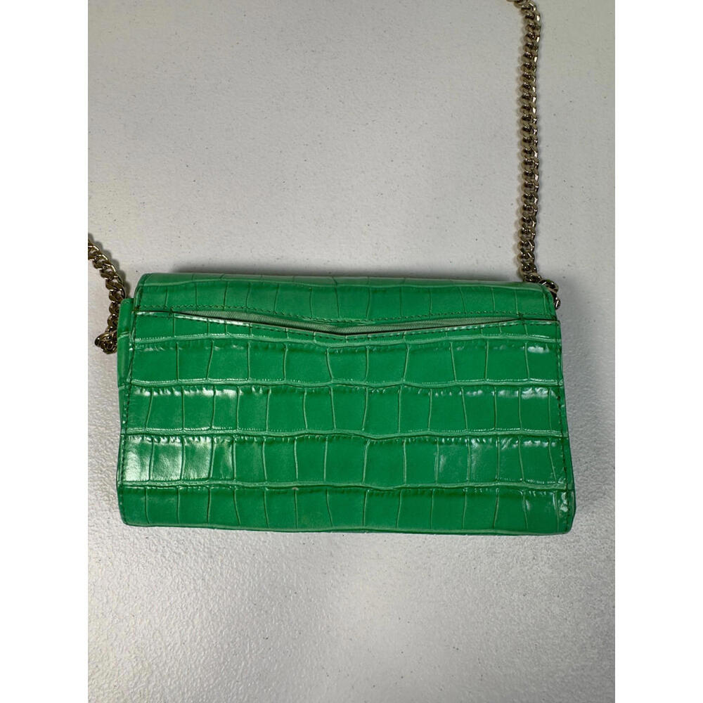 Sandro Green Croc YZA Bag with Peeling Leather and Stains - Picture 5 of 9